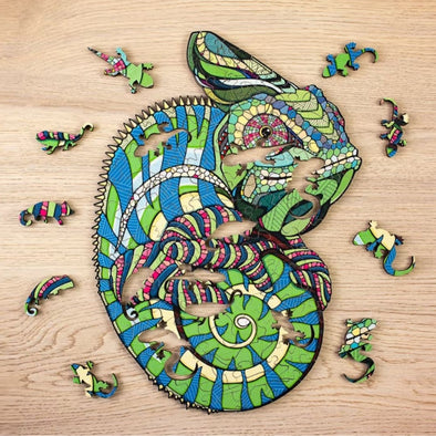 Eco Wood Art Chameleon Puzzle